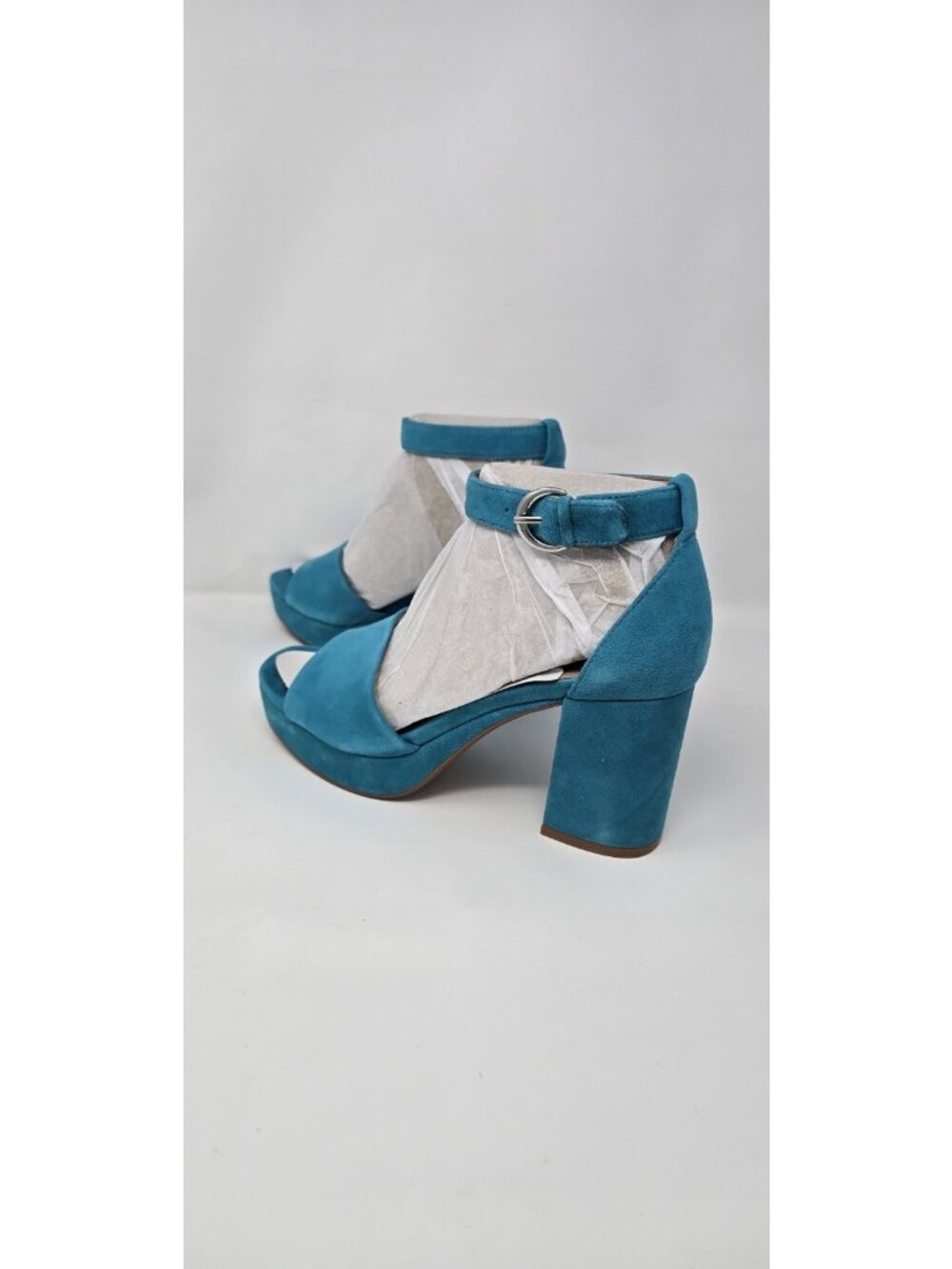 Naturalizer Women's Pearlyn Platform Sandal Blue Suede 8 M - Picture 2 of 8